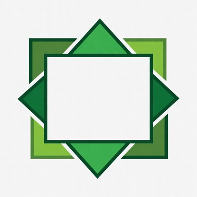 Green Diamond Frame Border
