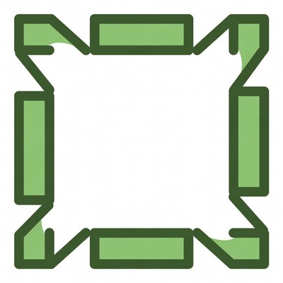 Green Castle Icon Outline