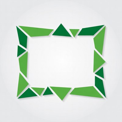 Green Triangular Fragment Frame
