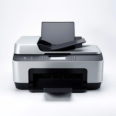 Silver Multifunction Printer Open
