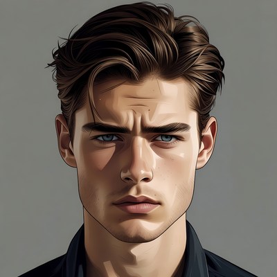 Handsome young man portrait