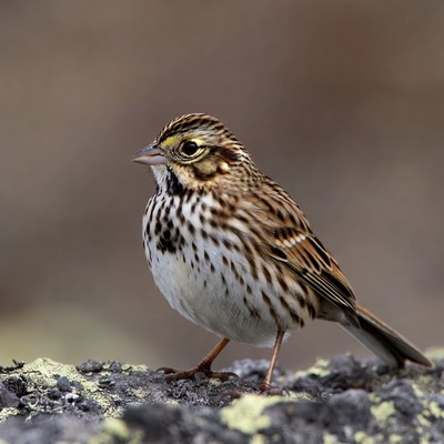 Savannah Sparrow on Rock