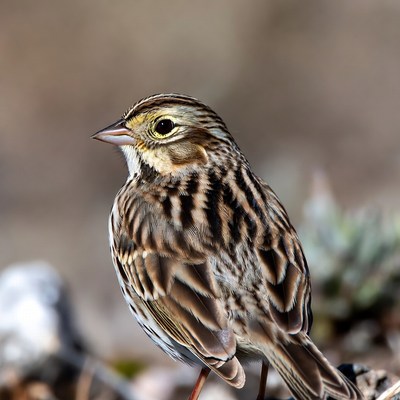Savannah Sparrow on branch