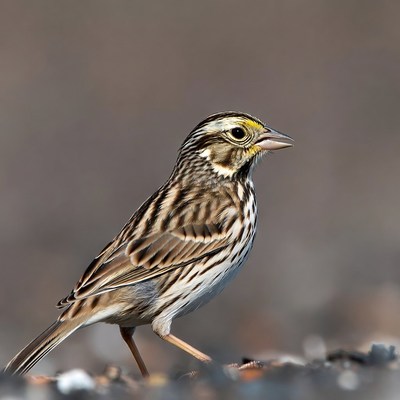 Savannah Sparrow on ground