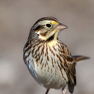 Savannah Sparrow on perch