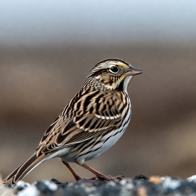 Savannah Sparrow on Rock