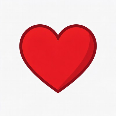 Red heart clipart