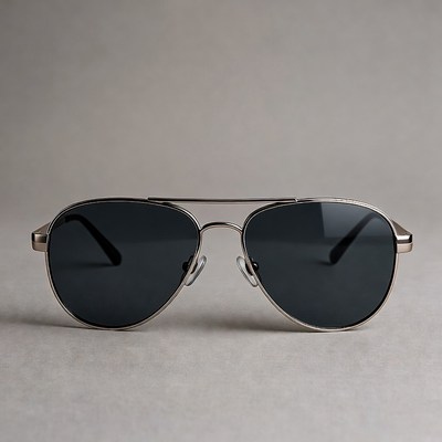 Aviator Sunglasses on Gray Background