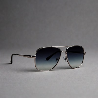 Silver aviator sunglasses gradient lenses