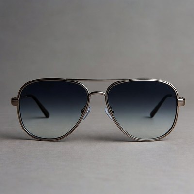 Gradient aviator sunglasses isolated