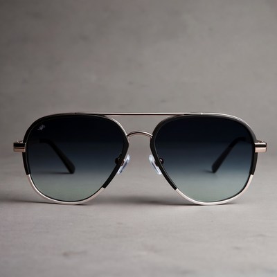 Gradient aviator sunglasses isolated