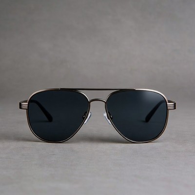 Aviator Sunglasses on Gray Background