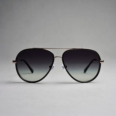 Gradient aviator sunglasses isolated