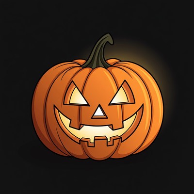 Carved Jack-o'-lantern Pumpkin