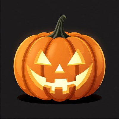 Jack-o'-lantern pumpkin illustration