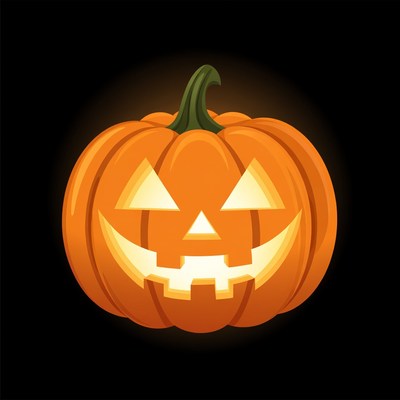 Smiling Jack-o'-lantern Pumpkin