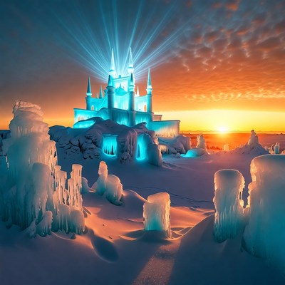 Ice Castle at Sunset
