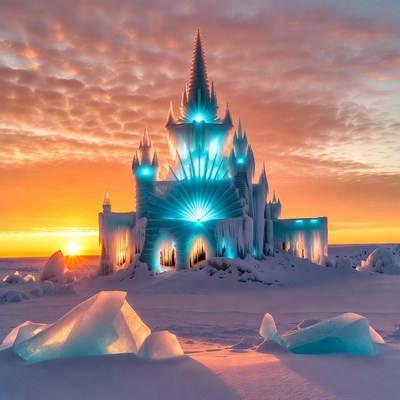 Ice Castle at Sunset