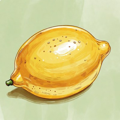 Yellow Lemon Illustration