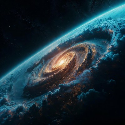 Swirling Hurricane on Planet Edge