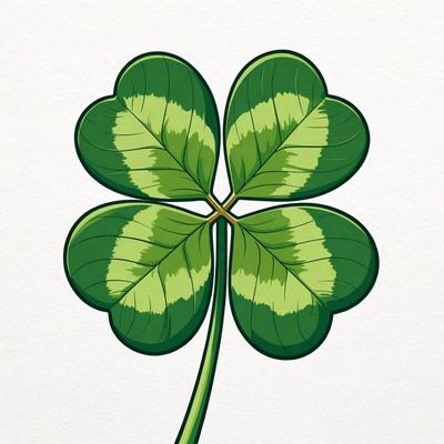 Four-Leaf Clover Illustration