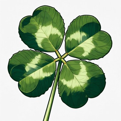 Four-Leaf Clover Illustration