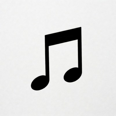 Black Music Note Icon