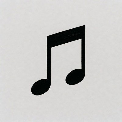 Black Music Note Illustration