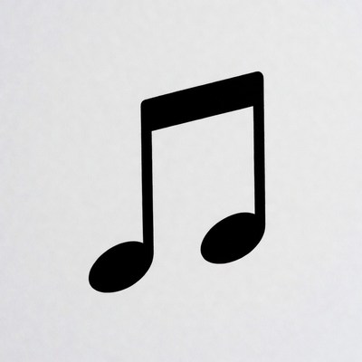 Black Music Note Icon