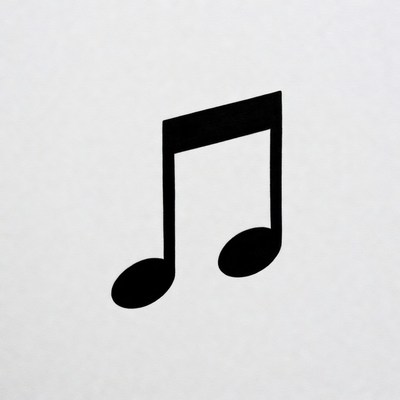 Black Music Note Icon