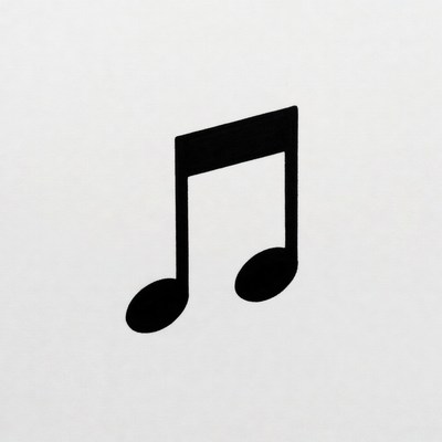 Black Music Note Icon