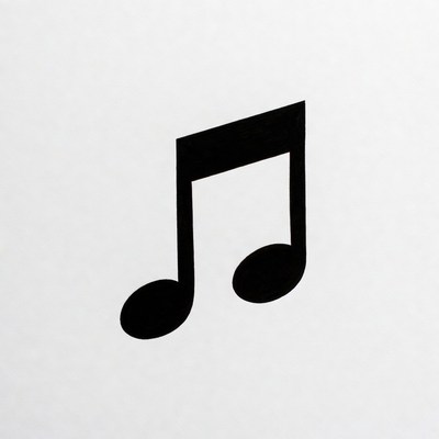 Black Music Note Icon
