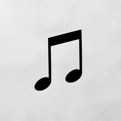 Black Music Note Icon