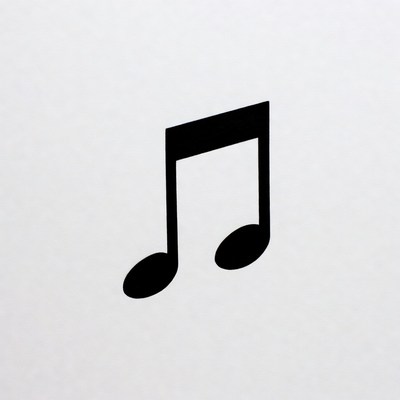Black Music Note Icon