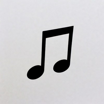 Black Music Note Icon