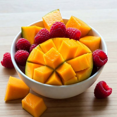Mango and Raspberry Bowl