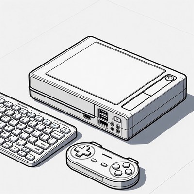 Nintendo Switch with keyboard and Joy-Con