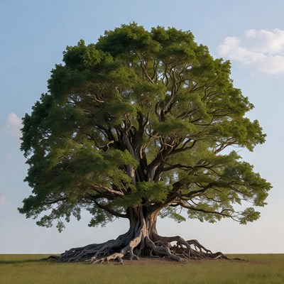 Large Banyan Tree with Exposed Roots