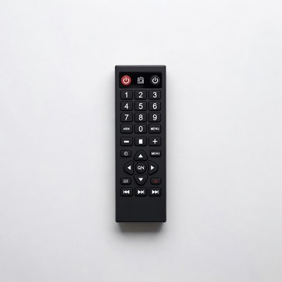 Black TV Remote Control
