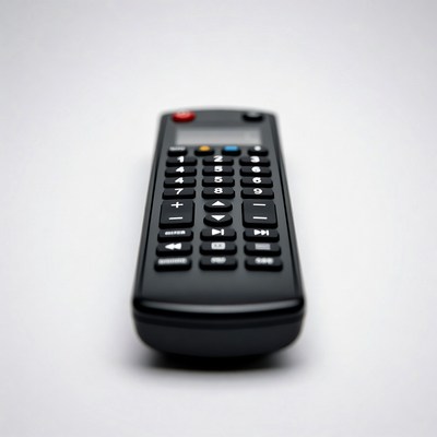 Black TV Remote Control