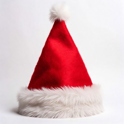 Red Santa Hat with White Fur Trim