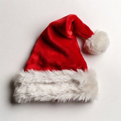 Red Santa Hat on White Background