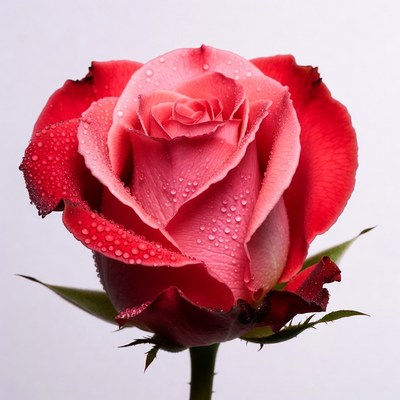 Pink Rose with Water Droplets