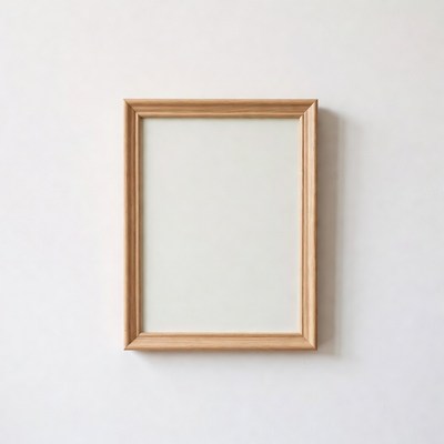 Empty Wooden Picture Frame