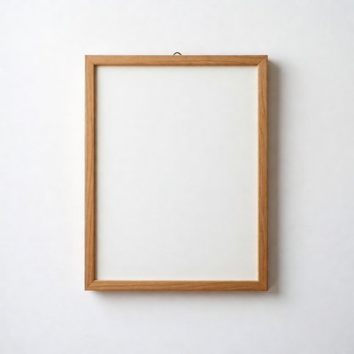 Empty Oak Wood Picture Frame