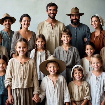 Large Pioneer Family Portrait