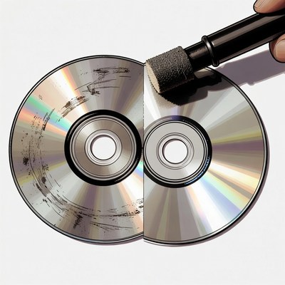 Cleaning Scratched CDs with Eraser