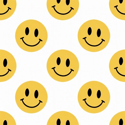 Yellow Smiley Faces Pattern