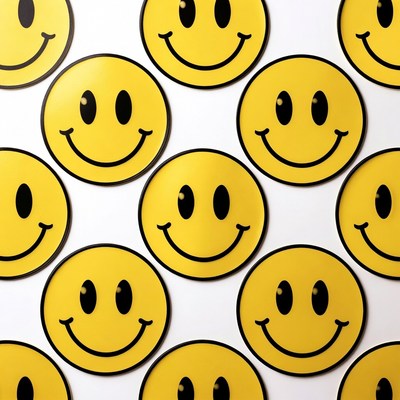Yellow Smiley Faces Pattern