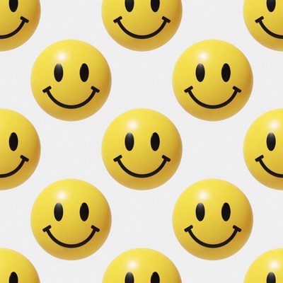 Yellow Smiley Faces Pattern